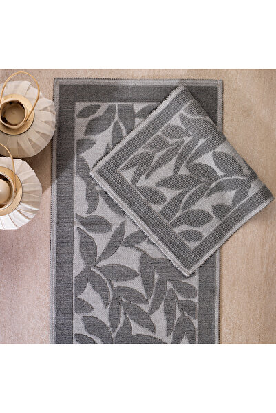Schafer Home Leaf 2-Pack Bath Mat-Grey