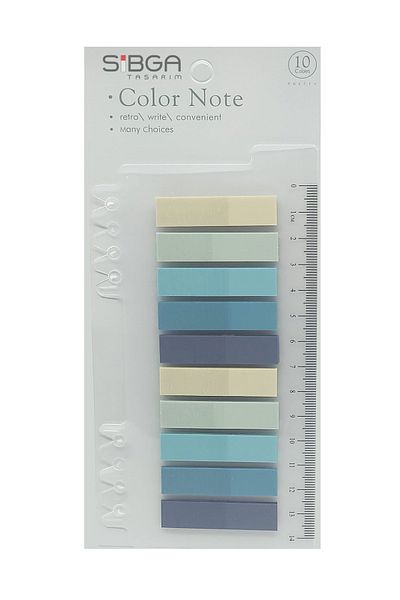 sibga tasarım Transparent Colored Post-It Note Paper - 200 Sheets Bookmark Sticker