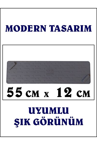 COZLEY Kötü Koku Önleyici Uzun Duş Gideri Silikon Mat Duş Gideri Böcek Önleyici Kapak 55X12 CM BATTAL BOY