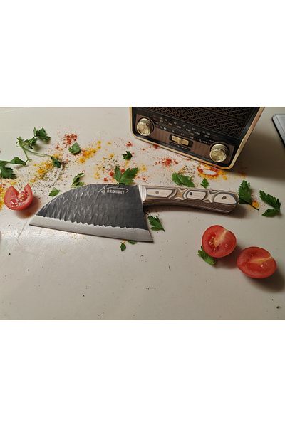 Ardabey Special Production Mikarte Handle Tattoo Handcrafted No Take Off Chef Knife