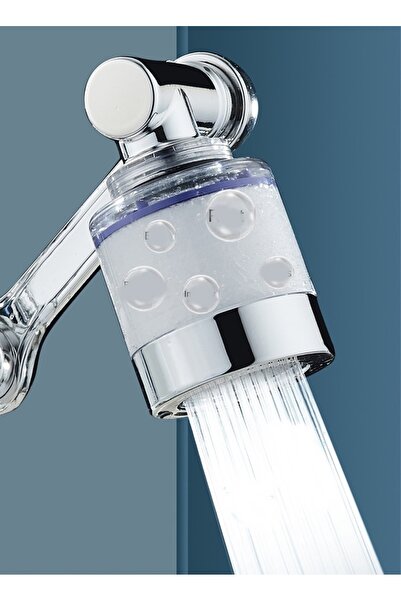 naque Filtreli Kireç Hapsedici Robotik Kol Musluk Başlığı - Mutfak Banyo Musluk Uzatma Aparatı Ucu