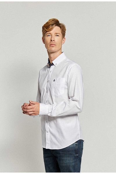 Campione Men's Italian Button Collar Benedikt Shirt 257709004