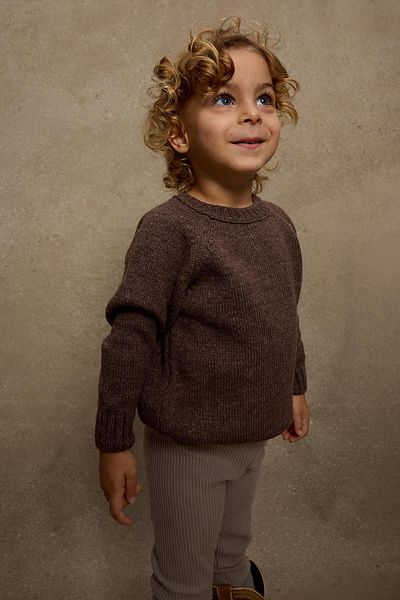 Fahhar Kids Кафяв трикотажен пуловер