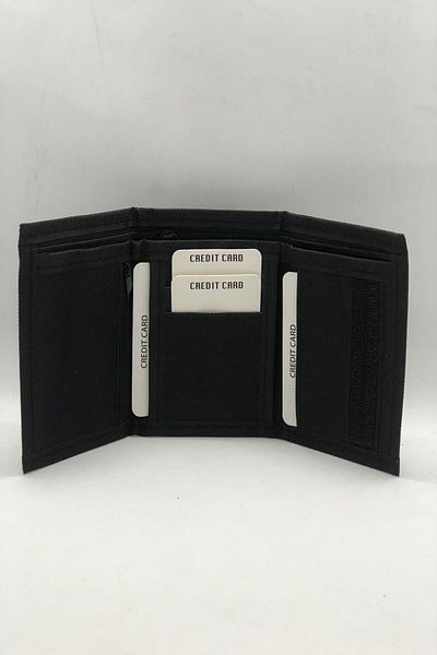 MENİSE Ataturk Printed Men's Black Velcro Wallet