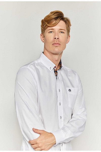 Campione Men's Italian Button Collar Benedikt Shirt 257709004