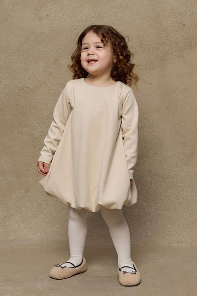 Fahhar Kids Πέτρινο πολύχρωμο μαλακό φόρεμα μπαλόνι
