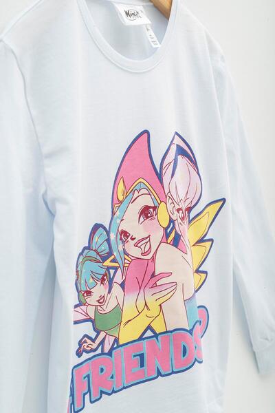 for you kids Σετ 4 τεμαχίων Winx Printed Tshirt Σορτς Παντελόνι Λευκό