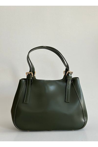 Boutiquehaki Khaki Colored Celia Hand and Shoulder Bag