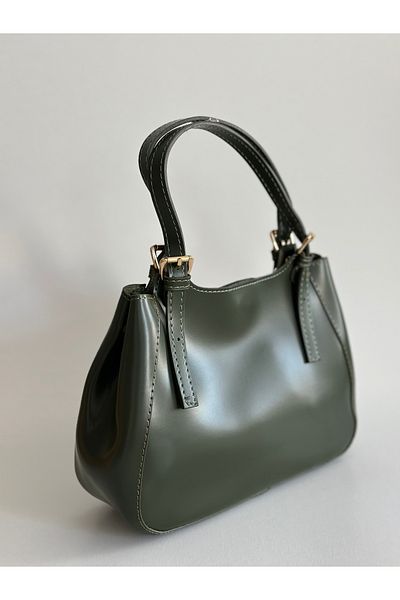 Boutiquehaki Khaki Colored Celia Hand and Shoulder Bag