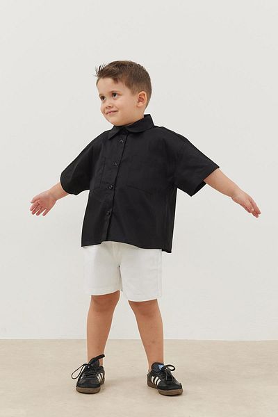 Fahhar Kids Cămașă neagră oversize