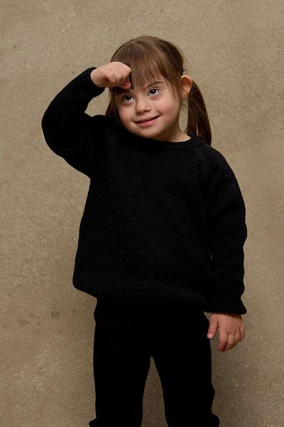 Fahhar Kids Pulover negru din tricotaje