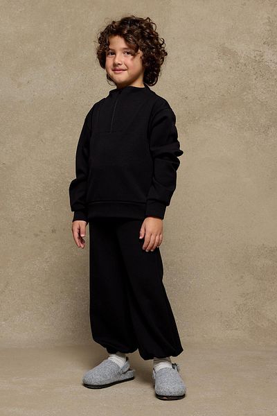 Fahhar Kids Set negru cu fermoar modal moale