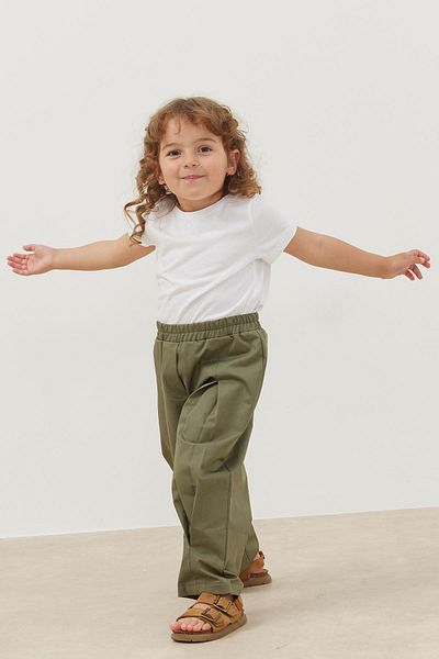 Fahhar Kids Green Pleated Pants