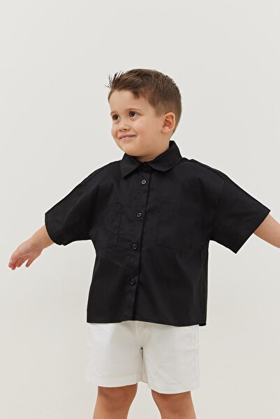 Fahhar Kids Cămașă neagră oversize