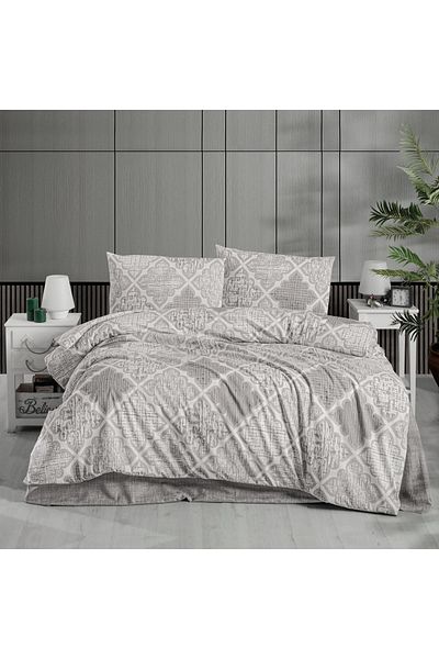 Schafer Σετ Παπλωματοθήκη Home Mono Διπλό 4 τεμαχίων-γκρι