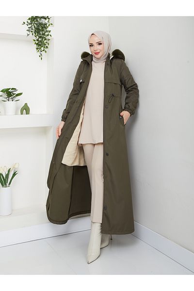 RACE FASHİON Γούνινο παλτό Bondit 140cm - Μέγεθος 38-56, Ελαστική Μέση RC5002