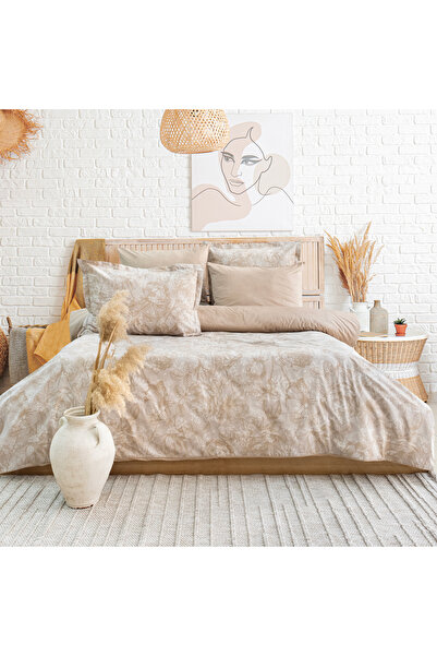 Schafer Home Premium Comfort Çift Kişilik Nevresim Takımı 6 Parça-Ekru