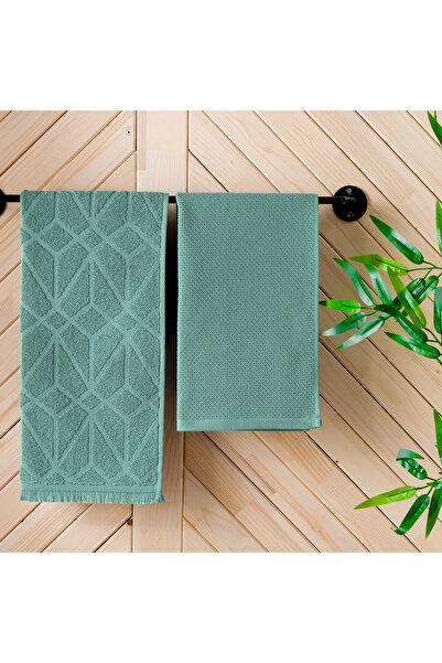 Schafer Home Solid 2 Pack Drying Cloth 40X60 Cm-Green