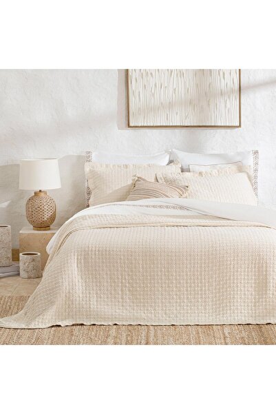 Chakra Fabrizia Yatak Örtüsü Set 280x250 Cm Natural
