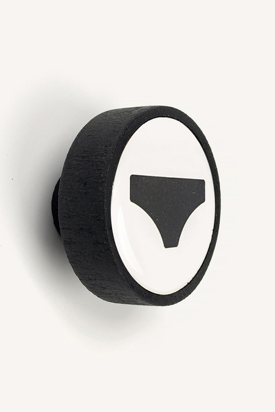 Kulpingo Külot Desenli Siyah Ahşap Çocuk Odası Dolap Ve Çekmece Kulp