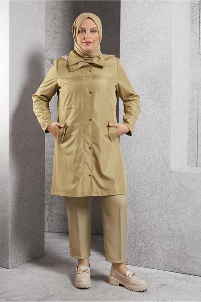 Alvina Hooded Trench Cotton 10918