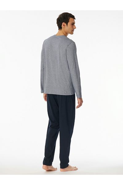 Schiesser Pyjama Schlafanzug Lang - Casual Essentials Schlafanzug Schlafmode Bequem