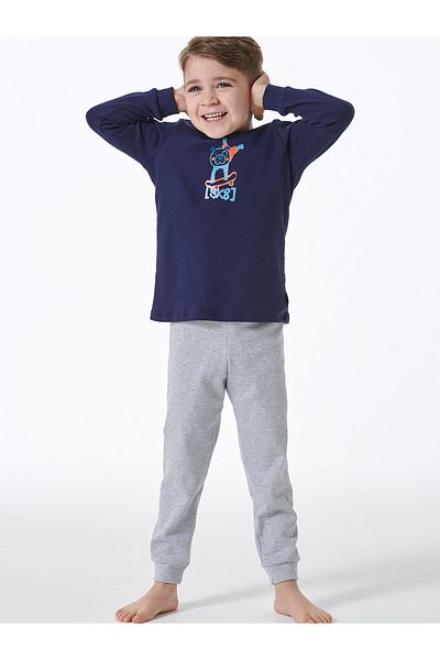 Schiesser Pyjama Boys World Schlafanzug Schlafmode Bequem