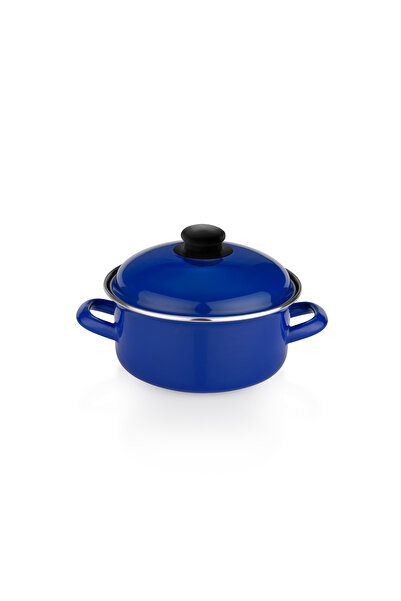 Schafer Komfort Cookware Enamel Pot 18 Cm-Navy Blue
