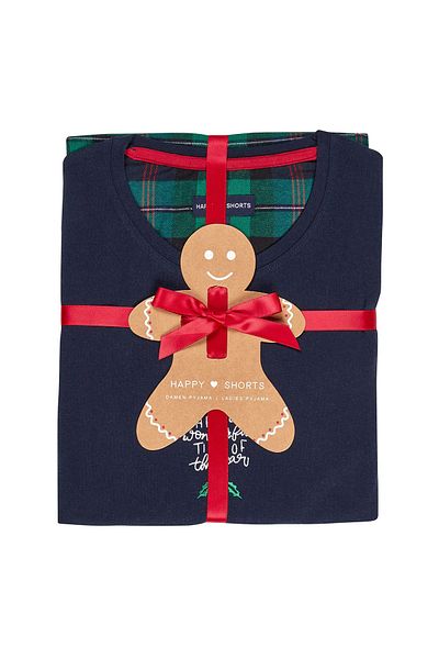 Happy Shorts Pyjama Xmas Schlafanzug Schlafmode Bequem
