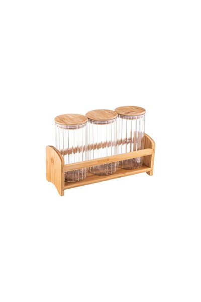Schafer 7-Piece Striped Vera Small Spice Set with Stand