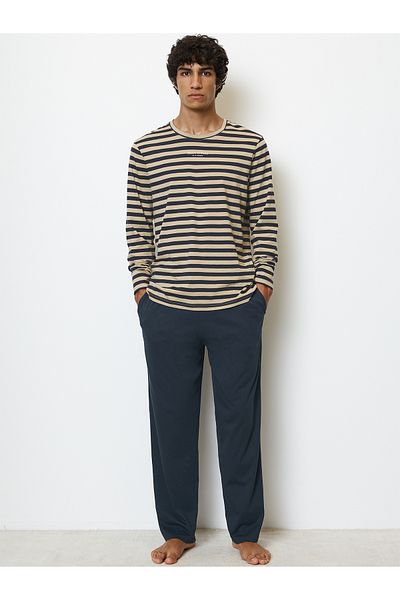 Marc O'Polo Pyjama Mix & Match Cotton Schlafanzug Schlafmode Bequem