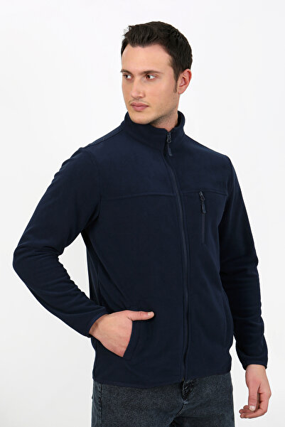 LACİVERTMEN 6019 Зимовий кардиган з мікрофлісу з м'якою текстурою Regular Fit