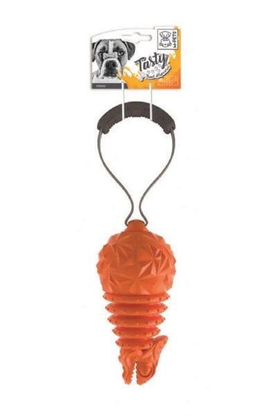 M-PETS Dinosaur Rubber Toy with Prize Chamber Orange