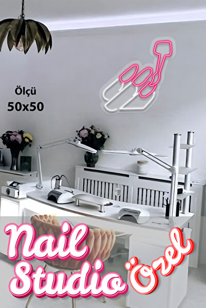 Masal Güzellik merkezi ve Nail Studio için neon led tabela