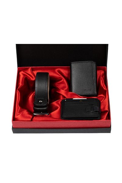 Grande Men's Wallet Card Holder Belt Set