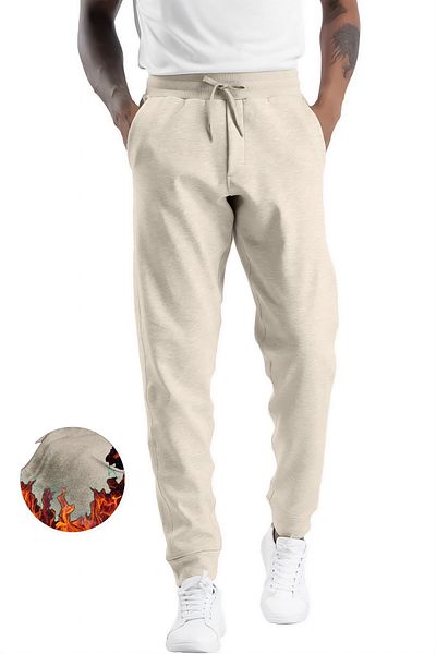 GHASSY CO. Ghassy Co. Ανδρικό καθημερινό άνετο παντελόνι Jogger με τρεις κλωστές