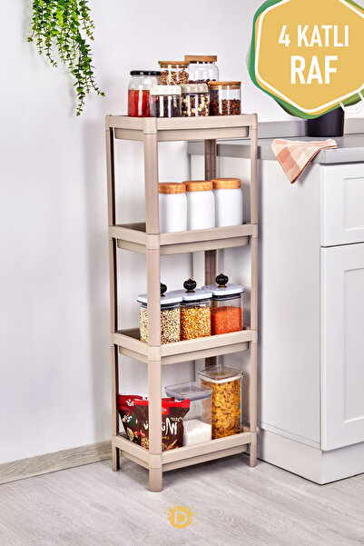 Carpekitchen vesken 4 katlı modüler dikdörtgen raf ünitesi 23x36x100 ölçülere...