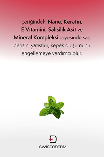Swissoderm Kepek ve Pullanma Karşıtı Şampuan Tüm Saç Tipleri İçin Nemlendirici ve Onarıcı Bakım 300ml