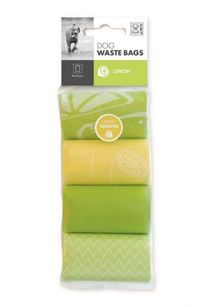 M-PETS Stool Collection Bag Lemon Scented 8X15Pcs