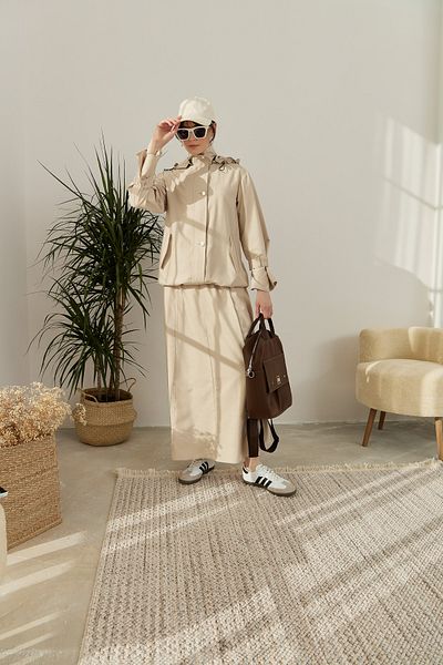 Fatma Atasoy Piece Skirt Stone