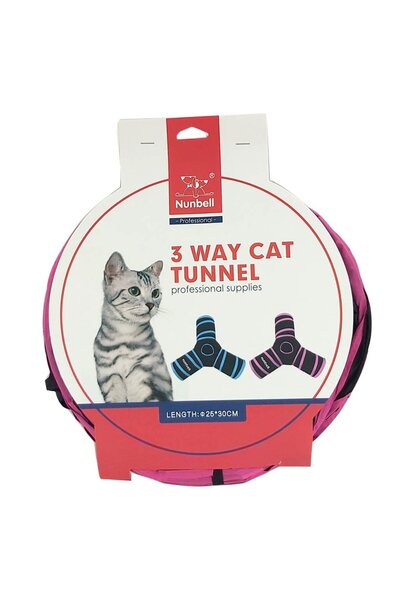 Nunbell Cat 3 Way Cat Tunnel 25x30 Cm