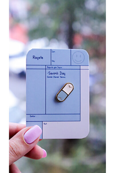 Kuker Madeni Eşya Sevimli İlaç Rozet