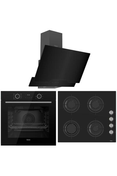 Ferre Fryart Hava Fritözü Fonksiyonlu Ankastre Set - Siyah