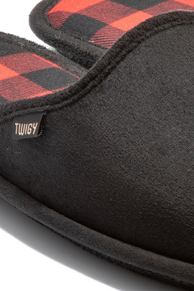 Twigy Pro Square Men's Black Slippers - Size 41/46