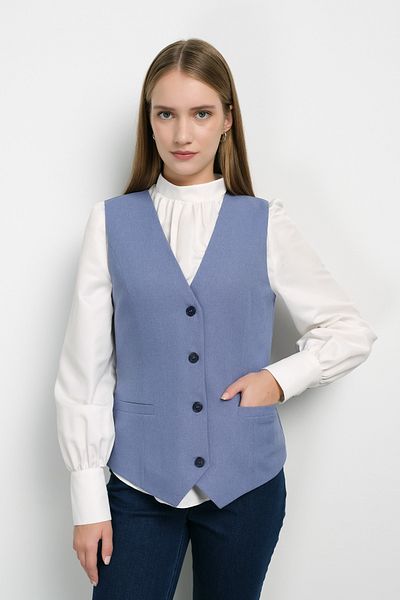 Fatma Atasoy Vestă albastră Palazzo Single