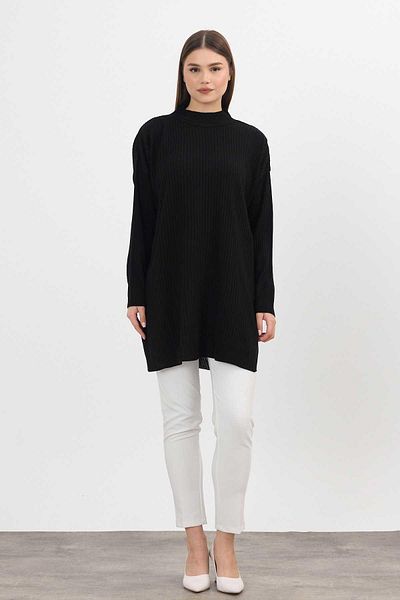 Rays 22131 Black Corded Slit Tunic