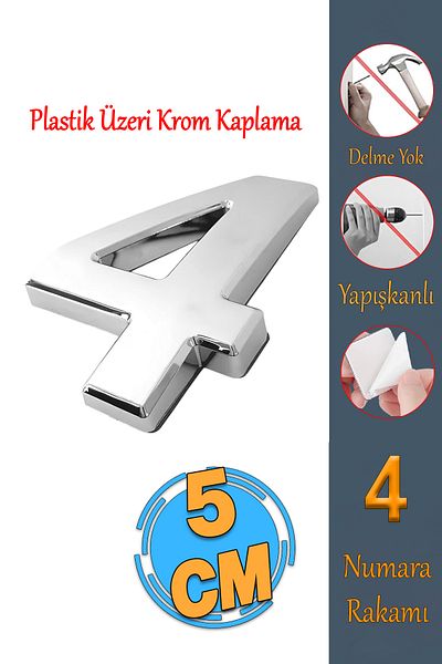 Badem10 Cromat Colorat 50 mm Ușă de dimensiuni mici cu număr - 4 cifre patru număr adeziv 1 bucată