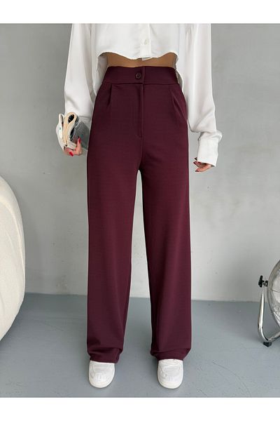 alanora Pantaloni Palazzo largi din Lycra de damă