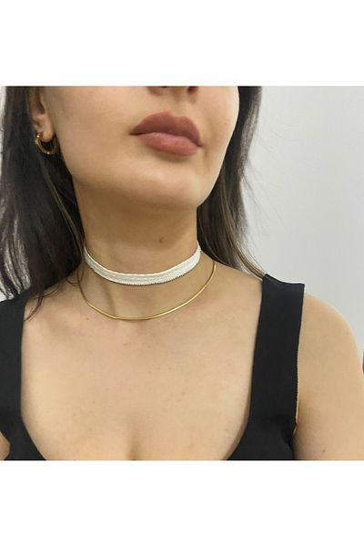 SmY Bag Design Choker Necklace