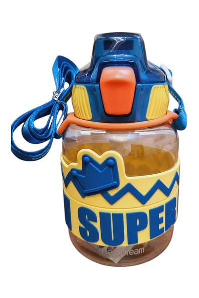 froyalife Tritan Children's Water Bottle with Straw and Child Lock Mechanism, Bpa Free, Odor-Free Water Bottle, Yellow